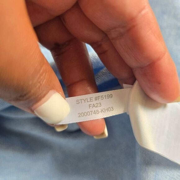 J. Crew Teddie Sweater Women's Medium Blue Knit Long Sleeve Thermal‎ Gorpcore - Picture 6 of 7